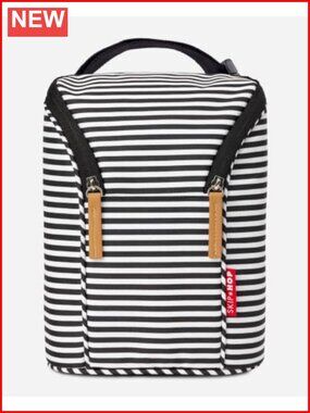 Insulated Double Baby Bottle Bag Cooler with Freezer Pack & Stroller Strap